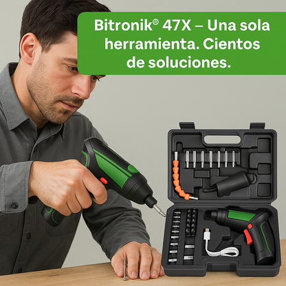Bitronik®- Kit Destornillador Automático 47 Piezas