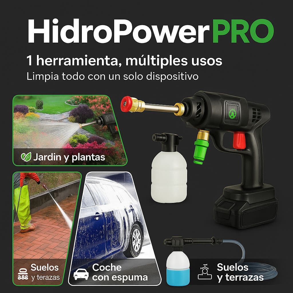 HidropowerPRO Pistola de alta presión + Maletín GRATIS