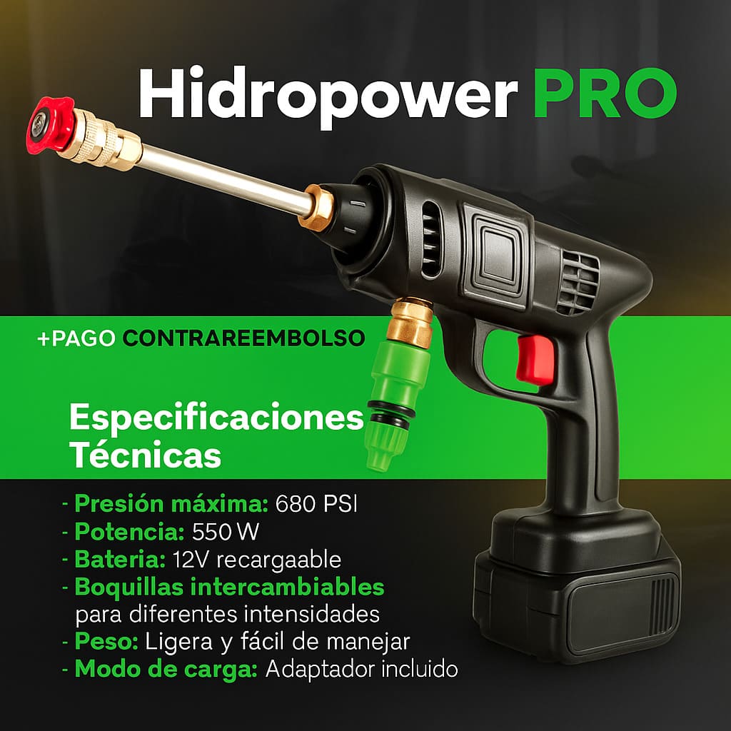 HidropowerPRO Pistola de alta presión + Maletín GRATIS
